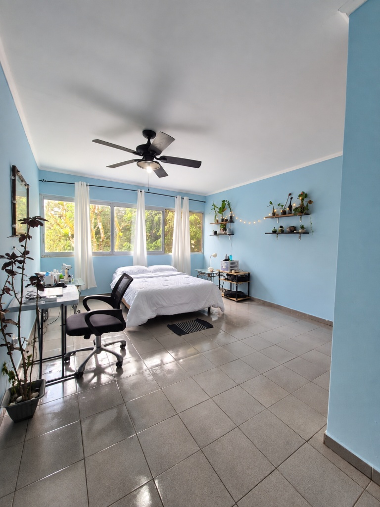 Bedroom with nature views